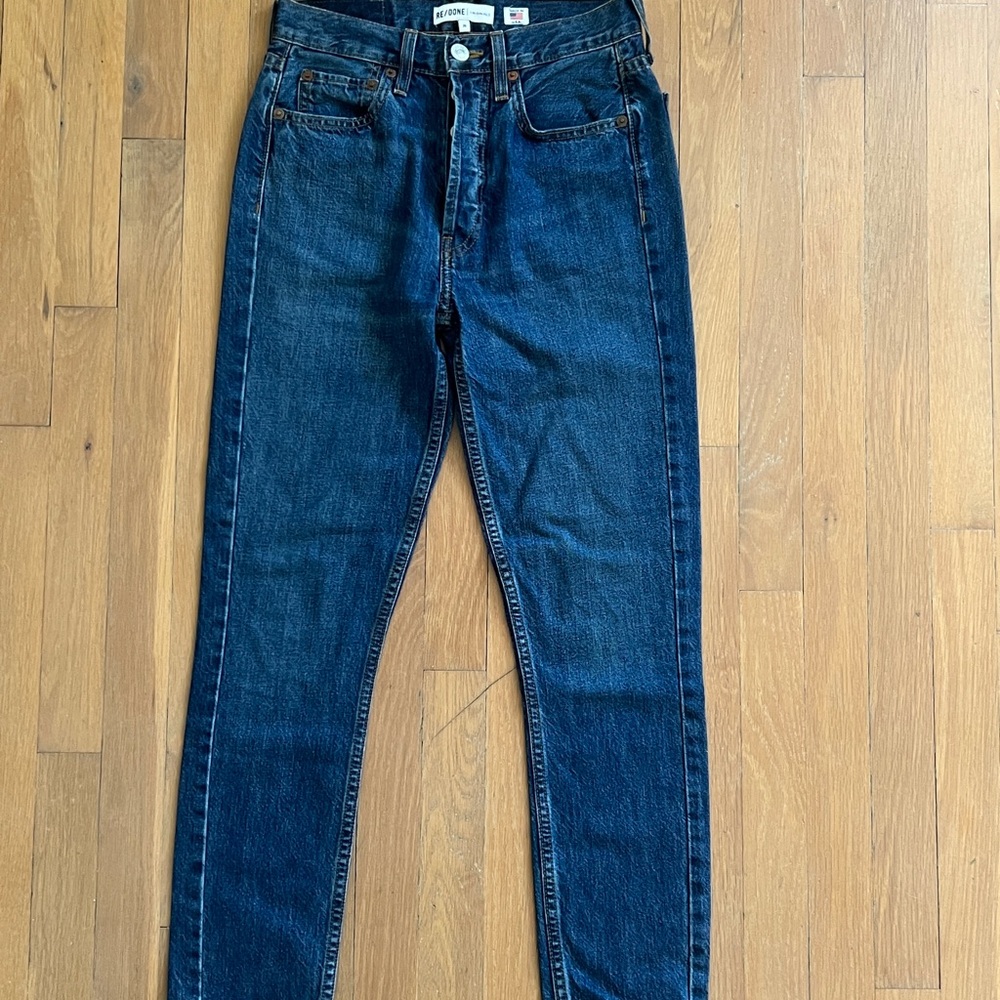 Re/Done Dark Blue High-Rise Jeans
